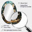 Miroir mural ovale blanc et bleu-2001588751