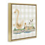 «Ducks on Yellow Plaid Floater», art mural sur toile par Lucille Price-1556191738-1544430907