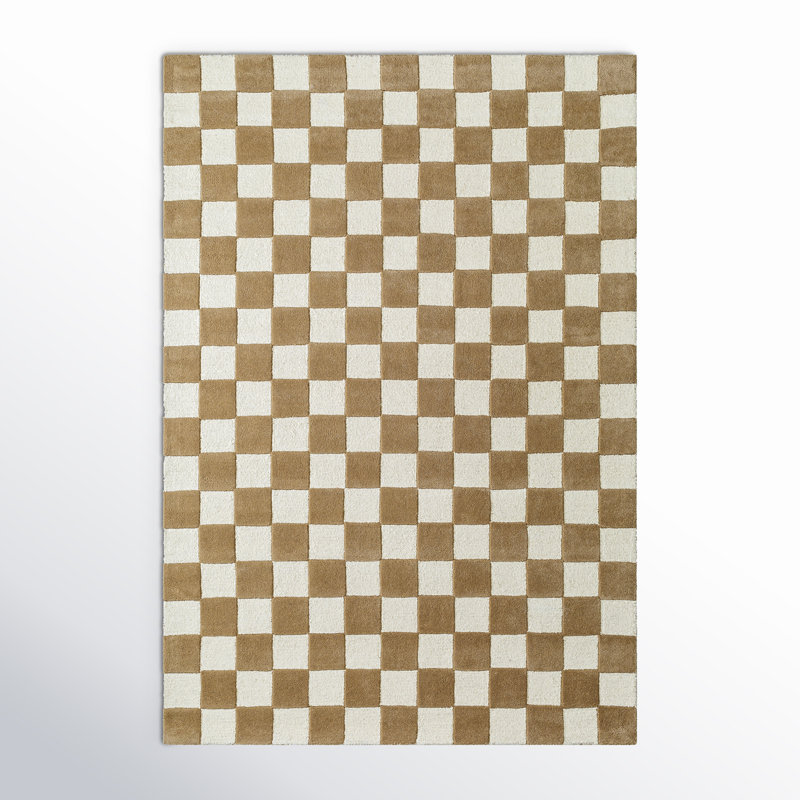 Jenna Tan Hand Tufted Area Rug, Rectangle 8' x 10'