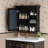 30'' X 28'' Bathroom Medicine Cabinet With Mirror, Wall Mounted Mirror Cabinet With Storage Organizer, Over The Toilet Storage Black Storage Cabinet For Bathroom-894298000
