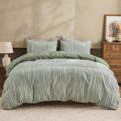 Ensemble de housse de couette 100% coton jacquard teint en coton