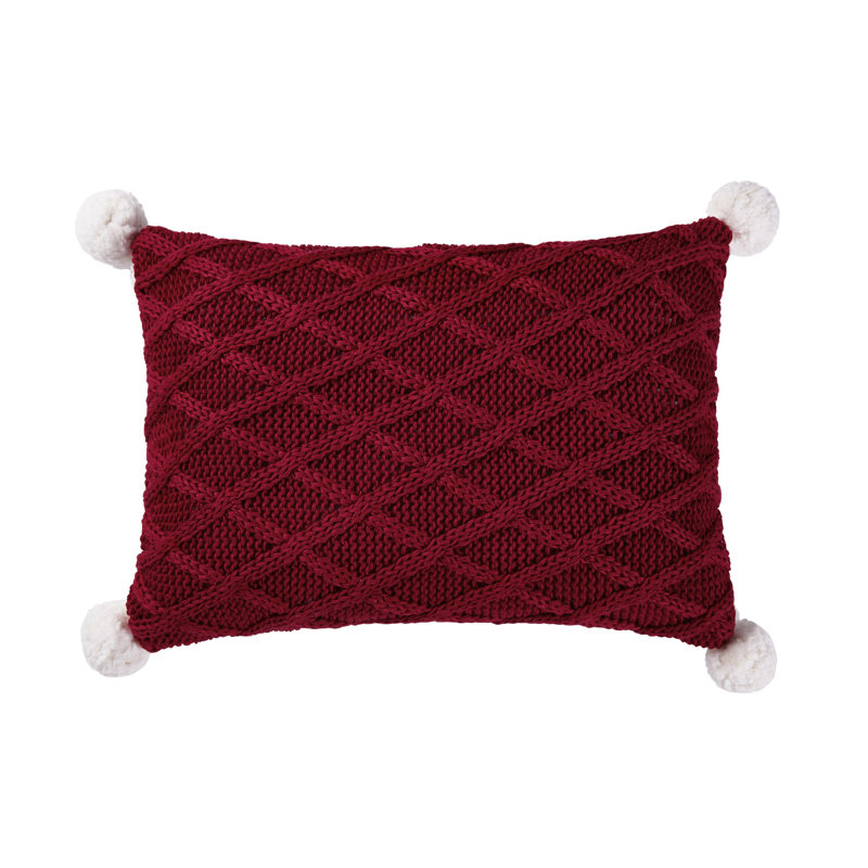 Coussin décoratif en sherpa diamant 24 po x 24 po Diamond