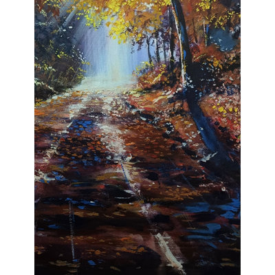 Paysage du matin de la forêt | Acrylique sur toile | Par Prabhas Parappur