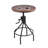 Juveriya Pine Round Solid Wood Top Metal Base Dining Table