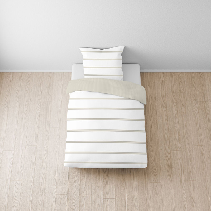 CINQUE Renforce bed linen 0041701 Rome, Basalt, Queen Duvet Cover Set + 1 Pillowcase