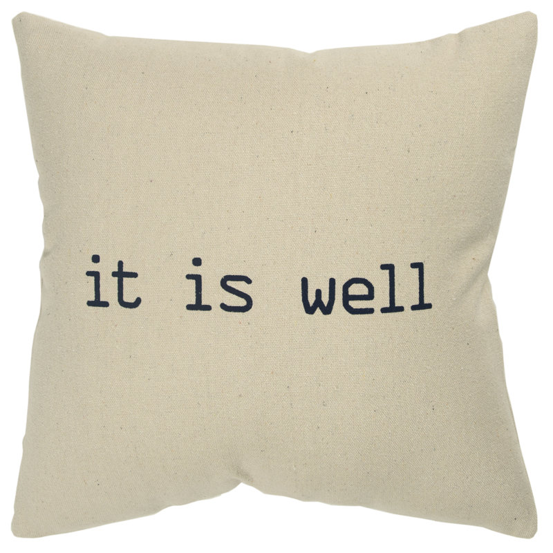 Housse et insert de coussin carré en coton Inked Collection