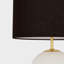 Elsie Cordless Table Lamp in Cream with Black Linen Shade