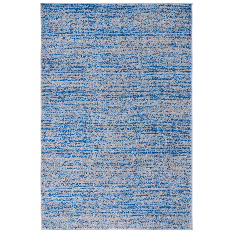 Tapis gris à motif abstrait Riebe, Rectangle 6 pi x 9 pi