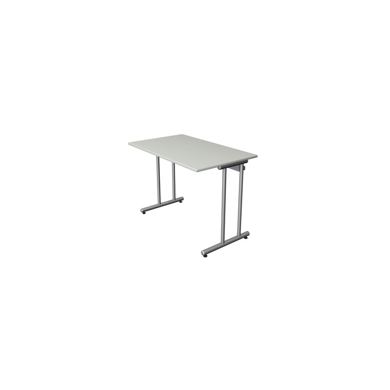 Folkestone Steel Writing Desk, 75cm H x 100cm W x 60cm D, Light gray