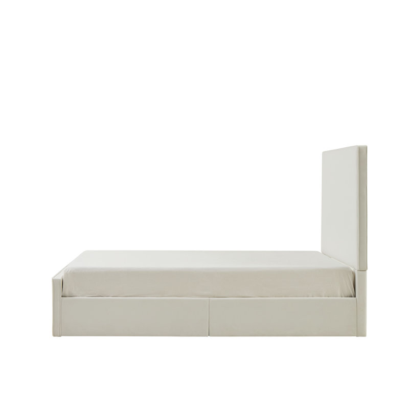 Stephanie Upholstered Bed, King, Coconut Microsuede