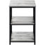 Grey Laminate Side Table With Black Metal Legs For Space Saving 3 In And Black, Adds Functionality To Any