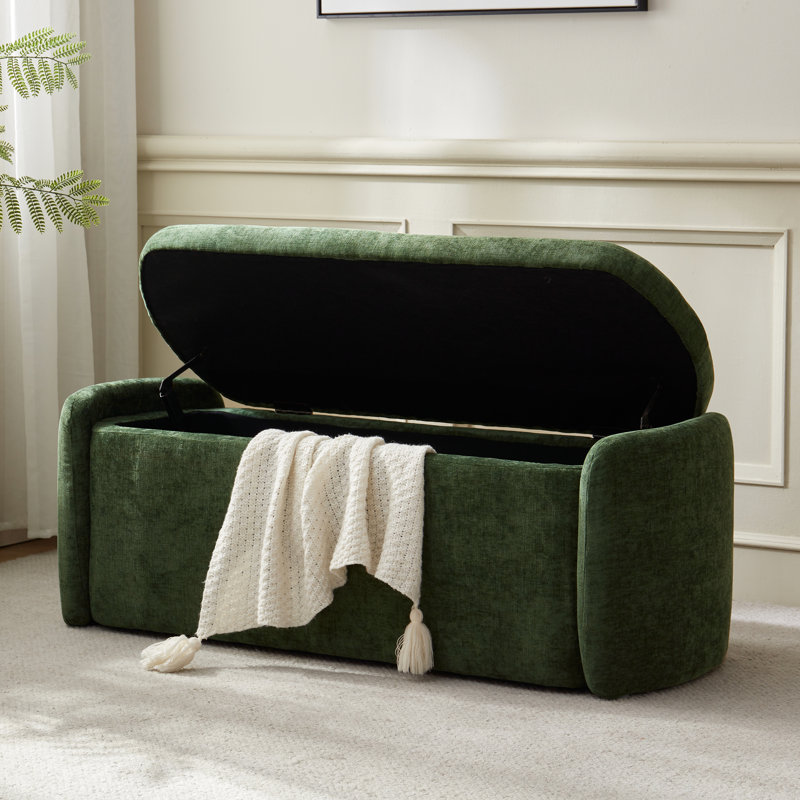 Banc avec repose-pieds Stana, Vert
