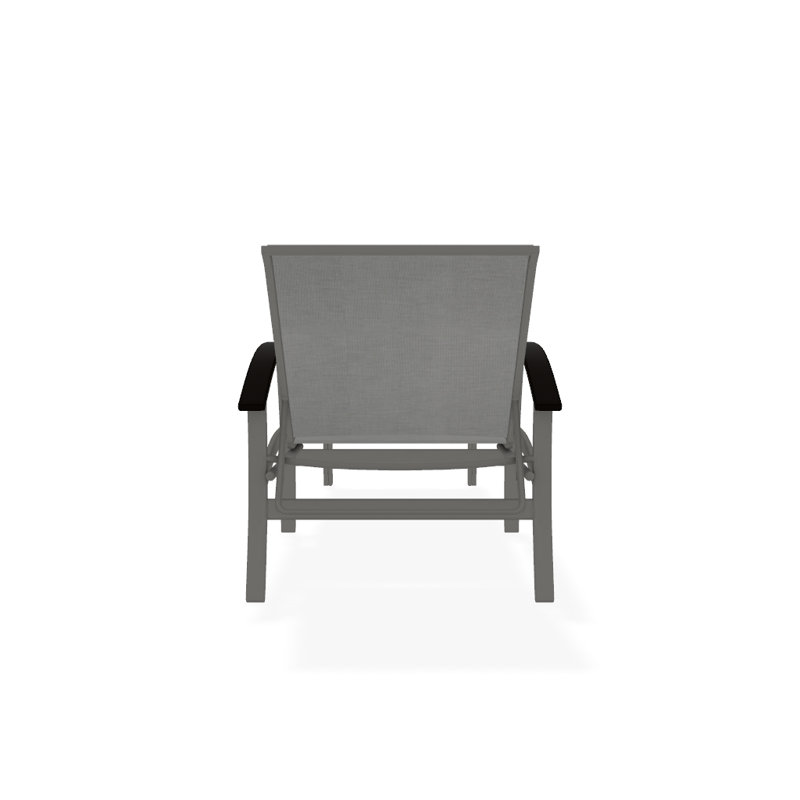Belle Isle Outdoor Chaise Lounge, Alloy Sunbrella®, Kona P10, Textured Snow