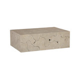 Teak Slice Coffee Table, Rectangle, Oat Finish