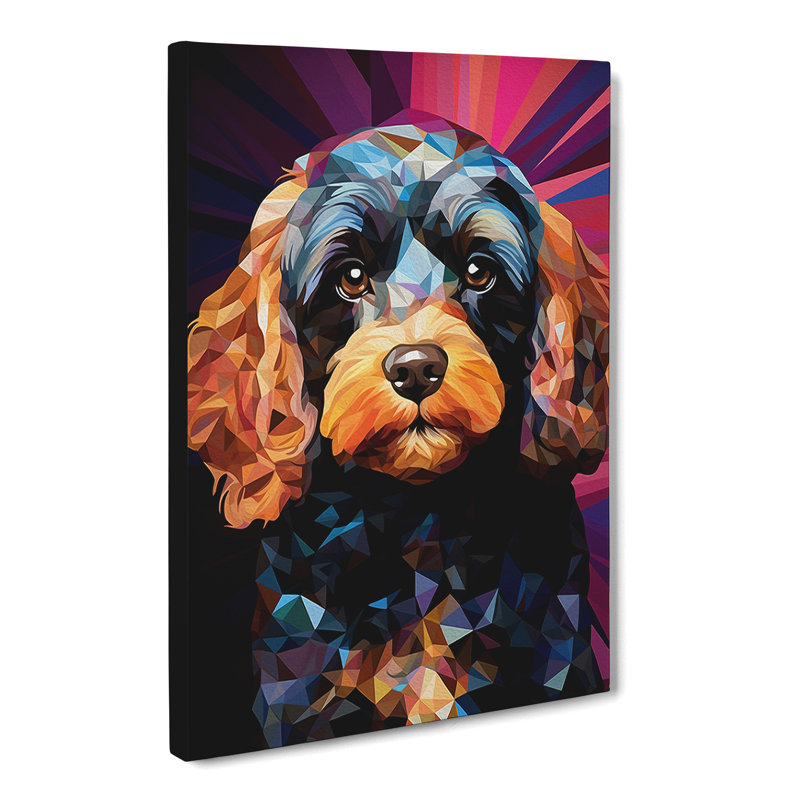 Cockapoo Geometric No.2 - No Frame Print, 76cm H x 50cm W x 3cm D
