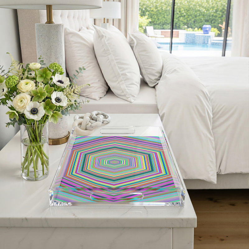 Get Millions of Followers Acrylic Rectangle Decorative Tray, 22.5"W x 14.5"D x 2"H