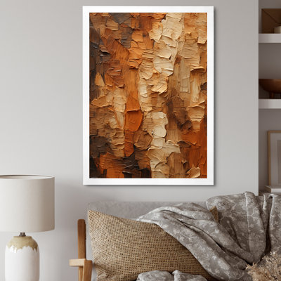 Brown tree bark Essence 2 - Tree Framed Canvas Print