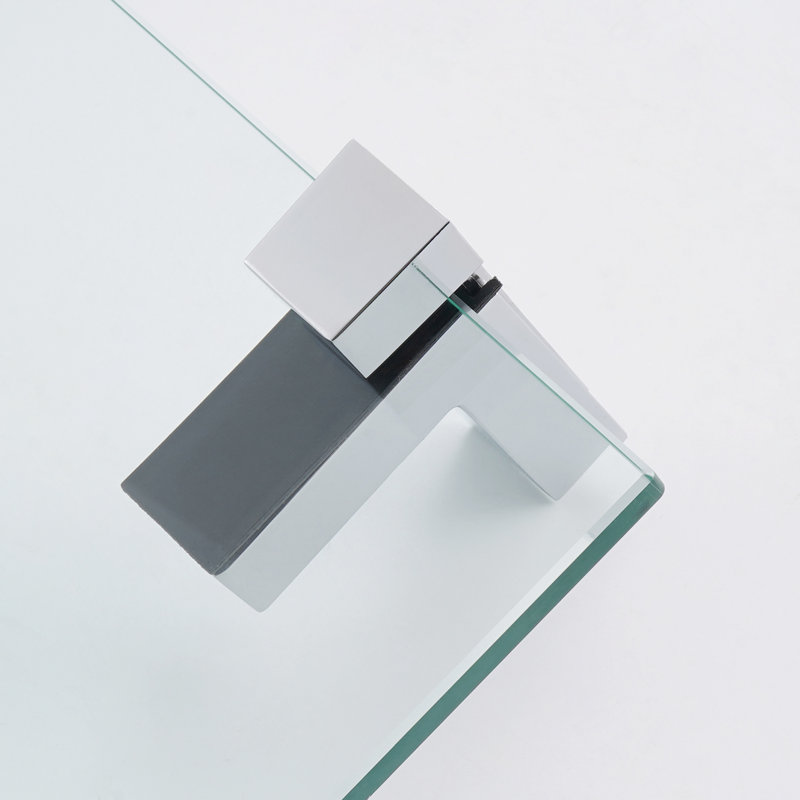 Eunson Floating Shelf, Polished Chrome, 3.5" H x 15.8" W x 4.7" D