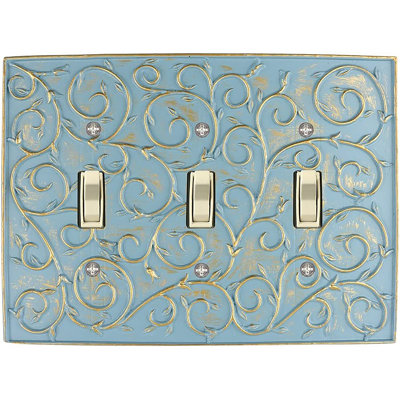 No Subject 3 - Gang Toggle Light Switch Standard Wall Plate