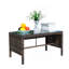 Table basse d'extérieur 1 table basse avec verre trempé transparent