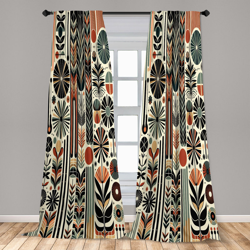 Claira Semi Sheer Curtain Pair, 56" W x 63" L