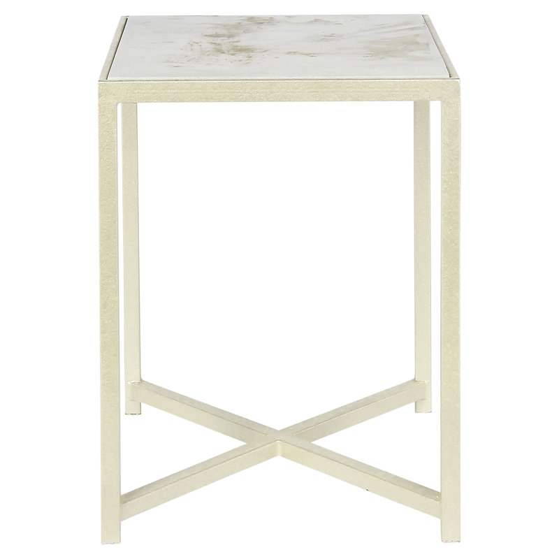 Table de bout LA Stone, Blanc huître, Marbre de Carrare