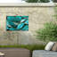 Treechild Turquoise Leafs Outdoor  Canvas-1198055933