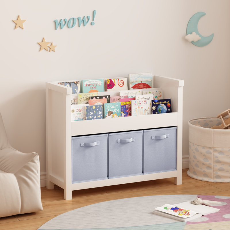 Modern Mdf Bookcases With Storage, Compact Design For Playroom Or Bedroom