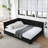 Full Size Upholstered Tufted  Bed Frame, Sofa Bed Frame With Comfortable Backrest And Armrests, Full Size Bed For Bedroom, Living Room,Velvet, Black-712154657-712154662