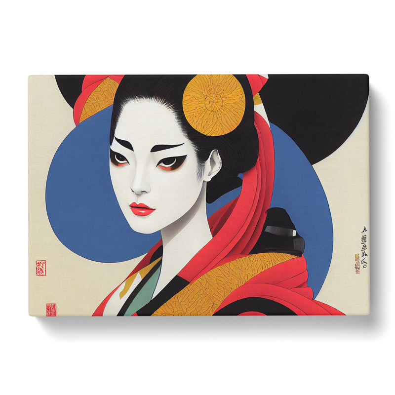Spirited Geisha - Wrapped Canvas, 35cm H x 50cm W x 3cm D