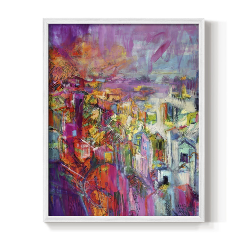 Mercy Framed Print - Solid Wood, 30" H x 24" W, White