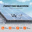 Pare-soleil à panneau solaire 8 pouces x 100 pieds, ensemble de rouleau de garde de créature avec attaches en acier inoxydable 100 pièces, panneau solaire avec revêtement en PVC antirouille, treillis métallique de 1/2 pouce-123115940