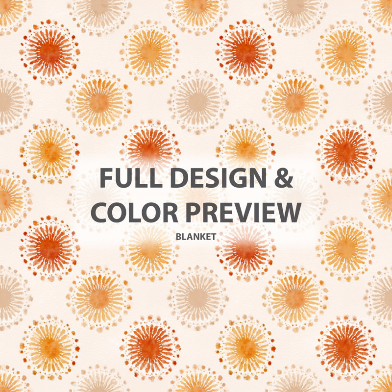 Orange et beige Boho Mandala II - couverture douce abstraite, jeté en peluche contemporain, Red/Orange Abstract