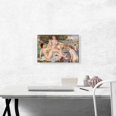 «The Large Bathers 1887» par Pierre-Auguste Renoir, reproduction d'art sur toile tendue