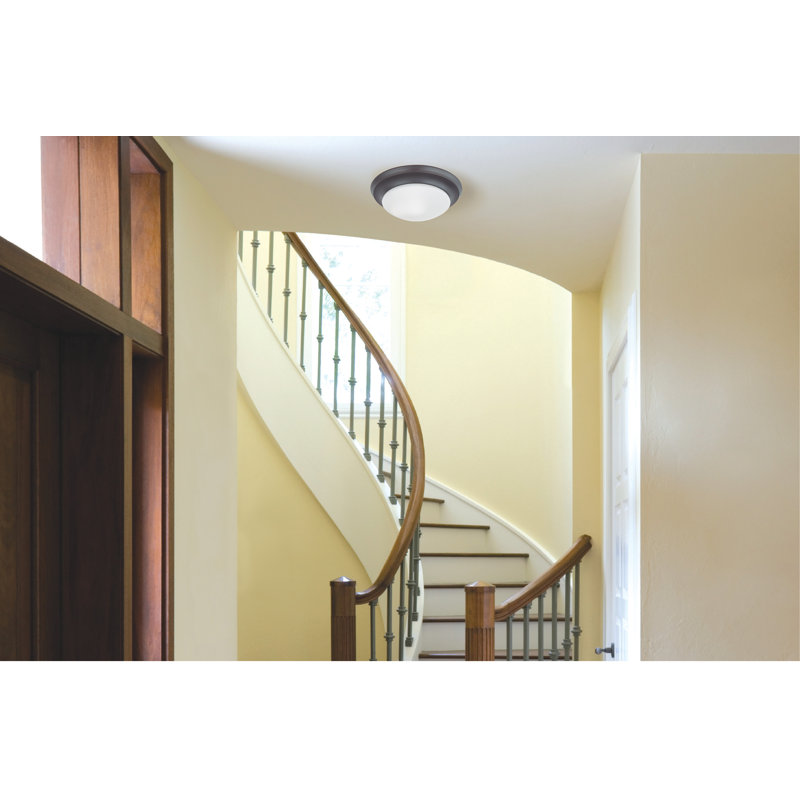 Bridgehampton Glass LED Flush Mount, Mahogany Bronze