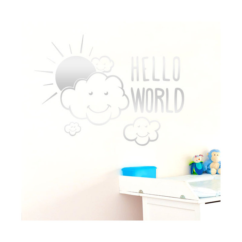 Wall Decal, Large, Shiny Silver