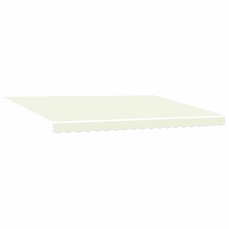 VidaXL Polyester Cover Retractable Patio Awning, 165cm H x 500cm W x 300cm D, Cream/White