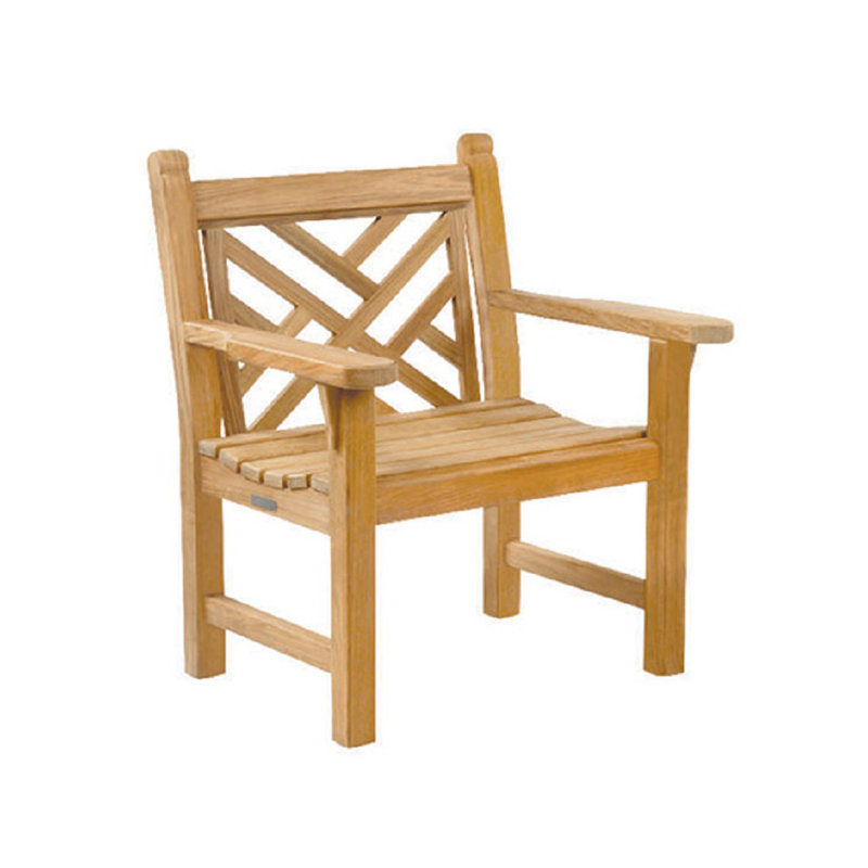 Chippendale Outdoor Dining Armchair, Canvas Navy Sunbrella® Canvas