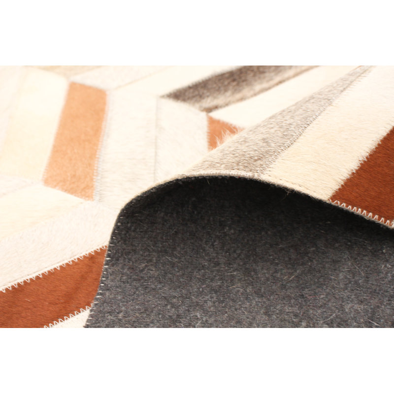 Tapis en bois brun/gris/ivoire 4 pi 8 po x 6 pi 7 po one-of-kind Steinway