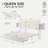 Queen Bed Frame with Storage Drawers & Headboard, Platform Bed with Led Light & Charging Station, White-589060381-589060382