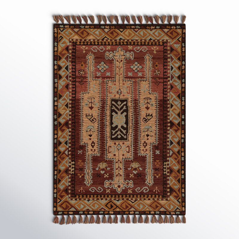 Tahoe Wool Southwestern Area Rug, Rectangle 3'6" x 5'6"