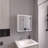 Bouti 19.7" H x 31.5" W Double Door Mirror Medicine Cabinet, Three interior Shelves for Bathroom, Kitchen White-1525510907