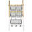 VIP Metal 39.5 in. Black Ladder Frame with Baskets and Hooks