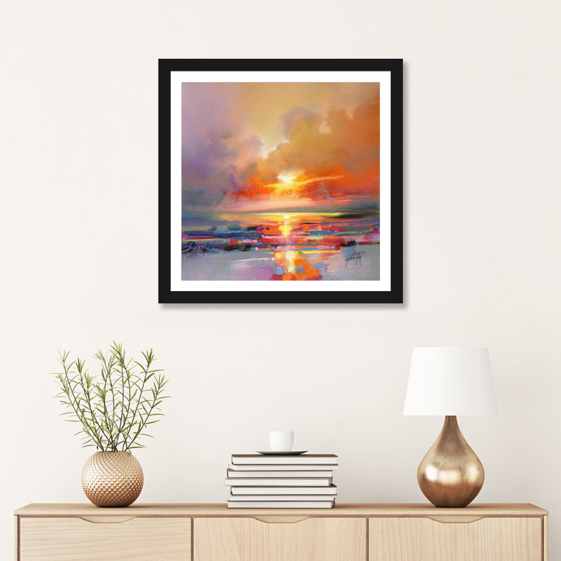 «Diminuendo Sky Study III» par Scott Naismith - reproduction d'art, Papier encadré noir, H 24 po x l 24 po x p 1 po