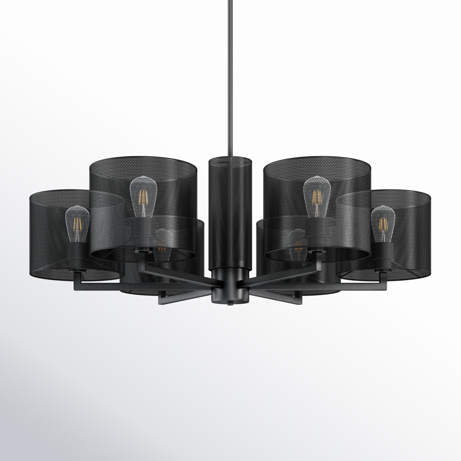 Meliora 6 Light Metal Dimmable Cylinder Chandelier & Reviews