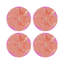 Hibiscus Vegan Leather Round Pebble Placemat-755206026