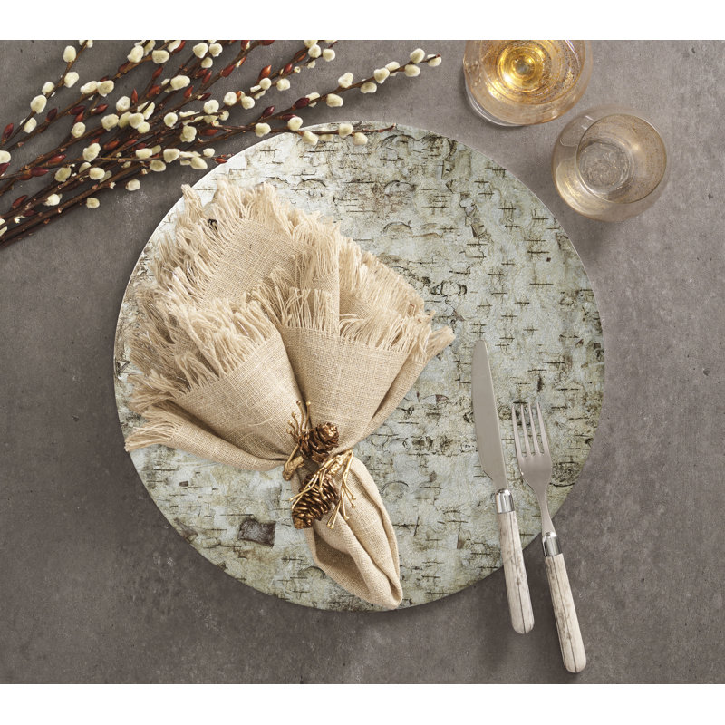 Gilded Pine Napkin Ring