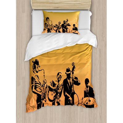 Jazz Music Duvet Cover Set -  Ambesonne, nev_16691_twin