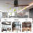 42-Inch Flush Mount Ceiling Fan Without Light, Solid Wood Blades, Reversible Quiet DC Motor, Remote Control With 6 Speeds & Timer, Energy Saving For Bedroom, Living Room,  No Sloped Ceiling