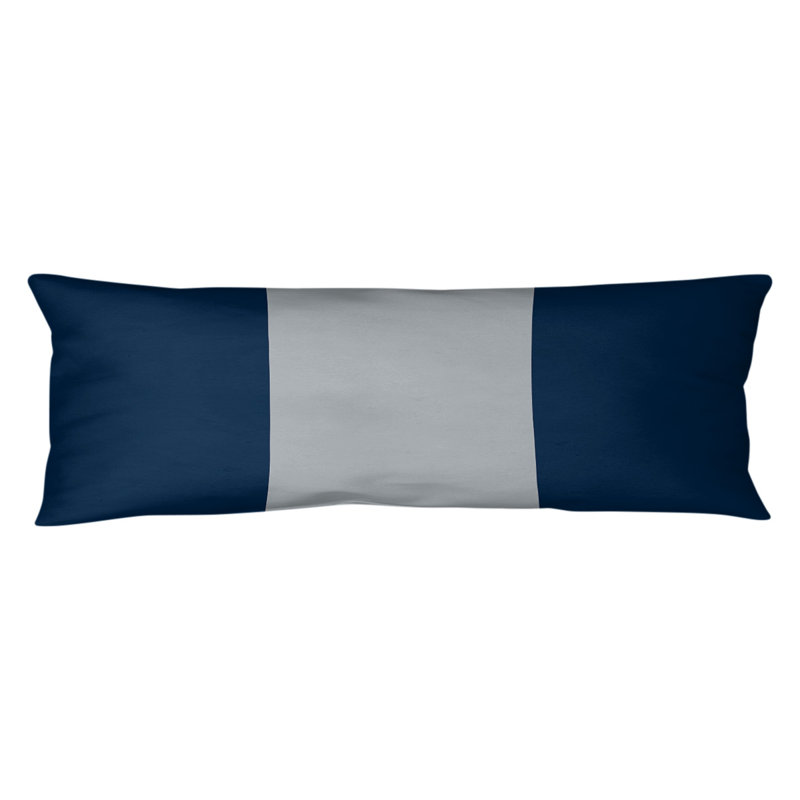 Stripes Medium Polyester/Polyfill Body Pillow, Blue and Sliver, New England Football